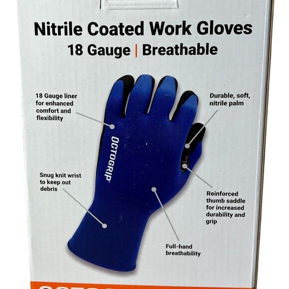 NWT - Octogrip 18-Gauge Work Gloves, 6-count Size XL - Picture 4 of 5